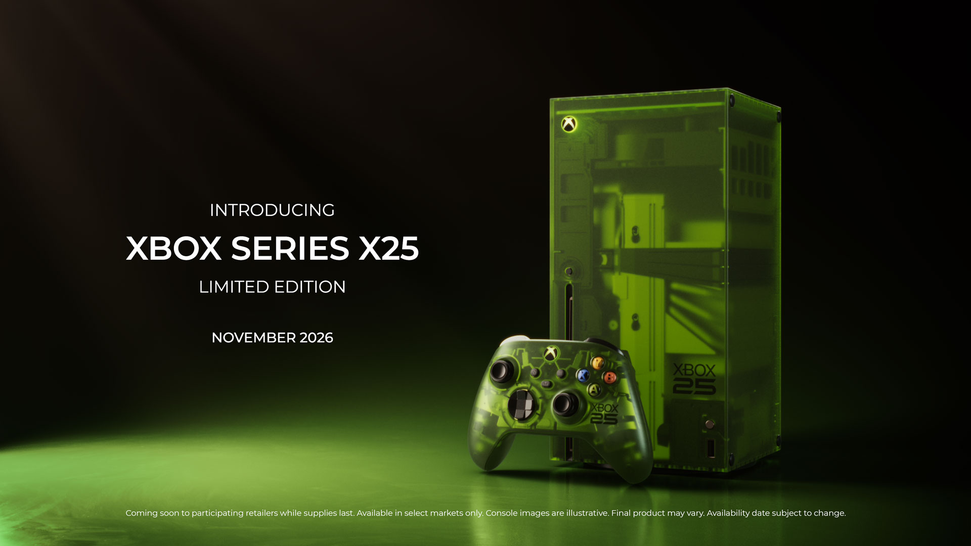 Xbox kỷ niệm 25 năm với phiên bản Series X xanh trong suốt – bản giới hạn cho fan cứng